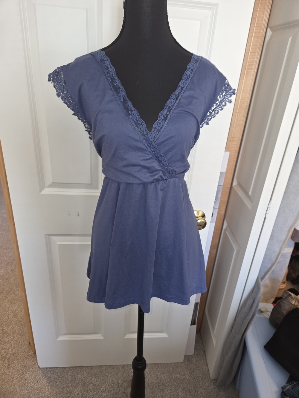 SHEIN Curve Navy Blue Tee - 2XL